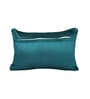 Navy Blue Satin Solid 18x12 inches Cushion Cover (1Pc)