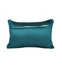 Navy Blue Satin Solid 18x12 inches Cushion Covers (Pack of 2)