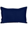 Navy Blue Solid 210 TC Cotton Single Sized Bedsheet with 1 Pillow Cover Satin Stripe 2024 Collection