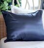 Navy Blue 400 TC Satin 2Pc Pillow Covers with Free 3 Satin Scrunchies
