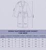 Navy Blue Solid Cotton Men Bath Robe With Belt (M)