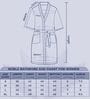 Navy Blue Solid Cotton Women Bath Robe With Belt (L)