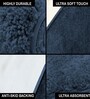 Navy Blue Solid Microfiber 3 X 5 Feet Tufted Carpet