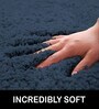 Navy Blue Solid Microfiber 3 X 5 Feet Tufted Carpet