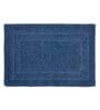 Navy Blue Solid MicroFibre 14x10 Inches Antiskid Bath Mats