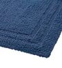 Navy Blue Solid MicroFibre 14x10 Inches Antiskid Bath Mats