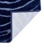 Navy Blue Striped MicroFibre 15x10 Inches Antiskid Bath Mats