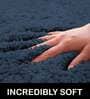 Navy Blue Solid Microfibre 24x16 Inches AntiSkid Bath Mat