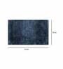 Navy Blue Solid Microfibre 24x16 Inches AntiSkid Bath Mat