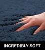 Navy Blue Solid Microfibre 30x18 Inches AntiSkid Bath Mat