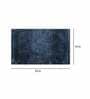 Navy Blue Solid Microfibre 30x18 Inches AntiSkid Bath Mat