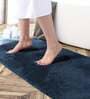 Navy Blue Solid Microfibre 36x24 Inches AntiSkid Bath Mat
