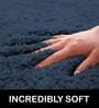 Navy Blue Solid Microfibre 36x24 Inches AntiSkid Bath Mat