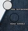 Navy Blue Solid Microfibre 36x24 Inches AntiSkid Bath Mat