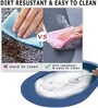 Navy Blue Slogan Rubber 23.6X15.7 Inches Max Absorbant (1Pc) Oval Bath Mat
