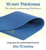 Navy Blue Thermoplastic Elastomer 72X24 Inches Anti Skid Yoga Mat