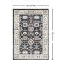 Navy Blue Traditional PP Heatset 4 x 6 Feet  Machine -Made Carpet