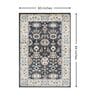 Navy Blue Traditional PP Heatset 5 x 7 Feet  Machine -Made Carpet