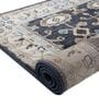 Navy Blue Traditional PP Heatset 5 x 7 Feet  Machine -Made Carpet
