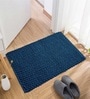 Navy Blue Velvet 20X30 Inches Anti-Skid Bath Mat