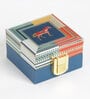 Navy Blue 2X2 Wood Decorative Box
