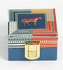 Navy Blue 2X2 Wood Decorative Box