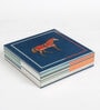 Navy Blue Wood Multi-Purpose Printed Decorative Box
