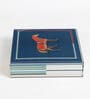 Navy Blue Wood Multi-Purpose Printed Decorative Box