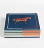 Navy Blue Wood Multi-Purpose Printed Decorative Box