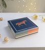 Navy Blue Wood Multi-Purpose Printed Decorative Box