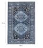 Navy Blue Persian Wool & Cotton 4 ft x 6 ft Hand Knotted Carpet