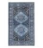 Navy Blue Persian Wool & Cotton 8 ft x 10 ft Hand Knotted Carpet