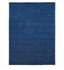 Blue Solid Wool 5 ft x 7 ft Hand Woven Carpet