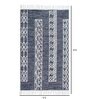 Navy Blue Wool and Cotton 5 ft X 8 ft Hand Woven Dhurrie