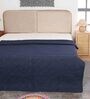 Navy Blue Cotton 350 AC Room Double Bed Quilt With 2 Pillow Covers