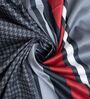 Navy Geometric 400 TC Cotton Superking Size Bedsheet With 2 Pillow Covers Threads Stripes Collection