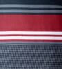 Navy Geometric 400 TC Cotton Superking Size Bedsheet With 2 Pillow Covers Threads Stripes Collection