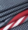 Navy Geometric 400 TC Cotton Superking Size Bedsheet With 2 Pillow Covers Threads Stripes Collection