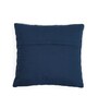 Navy Melange 100% Cotton Classical 18X18 Inches Knitted Cushion Cover