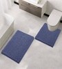 Navy Microfibre 16x24 Inches Lightweight Bath Mat