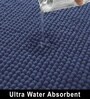 Navy Microfibre 16x24 Inches Lightweight Bath Mat