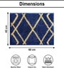 Navy Microfibre 16x24 Inches Quick Dry Bath Mat