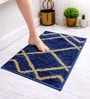 Navy Microfibre 16x24 Inches Quick Dry Bath Mat
