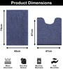 Navy Microfibre 18x30 Inches Lightweight Bath Mat