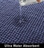 Navy Microfibre 18x30 Inches Lightweight Bath Mat