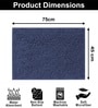 Navy Microfibre 18x30 Inches Lightweight Bath Mat