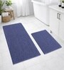 Navy Microfibre 18x30 Inches Lightweight Bath Mat