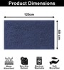 Navy Microfibre 23x47 Inches Lightweight Bath Mat