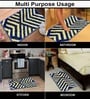 Navy Polyester 16x24 Inches Fluffy Bath Mat