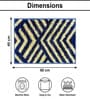 Navy Polyester 16x24 Inches Fluffy Bath Mat